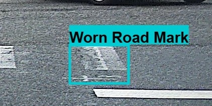 Worn Road Mark